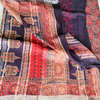 Linen Cotton Dabu Hand Block Ajrakh Print - Indigo, Red