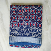 Linen Cotton Dabu Hand Block Print - Indigo, Red