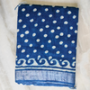 Linen Cotton Dabu Hand Block Dots Print - Indigo BP