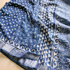 Linen Cotton Dabu Hand Block Dots Print - Indigo BP