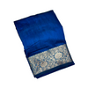 Banarasi Cotton Silk Saree with Heavy Pallu & Border - Blue