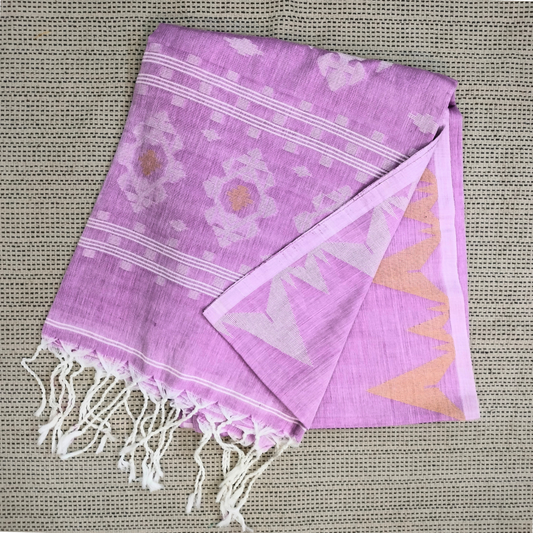 Cotton Saree with Butti All Over - Lavendar