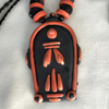 Terracotta Jewellery Set with U-Shape Pendant - Black & Brown