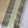 Cotton Traditional Nakshi border with Stripe  Pallu - Mehendi