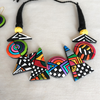 Terracotta Jewellery Set with Multi Shapes & Colour Pendant