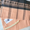 Cotton Classic Plain  Saree & Contrast Border - Peach