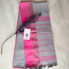 Cotton Classic Plain  Saree & Contrast Border - Grey