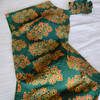 Cotton Ajrakh Print with Frill Green Padded Blouse