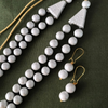 Terracotta Bead Mala - White