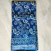 Linen Cotton Dabu Hand Block Paisley Print - Indigo