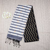 Cotton Kata Butti Saree with Contrast Border - Grey & Black