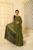 Cotton Classic Saree Rudraksha work all over Green, Black with Blouse Piece Handloom Saree