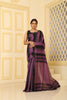 Mul Cotton Classic Saree  Contemporary Stripe WAO Black, Purple with Blouse Piece Handloom Saree