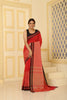 Cotton Classic Saree Tanchuri Work in Border & Pallu Red, Gold with Blouse Piece Handloom Saree