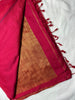 Cotton Silk Plain Saree with Ghicha Pallu - Red