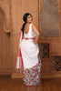 Khadi Cotton Classic Jamdani Weaving  White, Red with BP