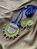 Neel Vana Handcrafted Fabric & Oxidised Pendant Necklace Set