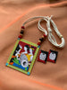 Rhythms of Folk Art Hand Painted Pendant Necklace Set