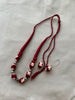 Maroon Heritage Beaded Necklace & Earrings Set