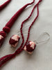 Maroon Heritage Beaded Necklace & Earrings Set