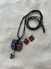 Midnight Bloom Handcrafted Terracotta Necklace Set