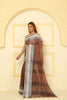 Cotton Traditional Nakshi border with Rich Pallu & tassel Brown,Beige, Silver with Blouse Piece Handloom Saree