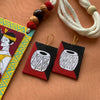 Rhythms of Folk Art Hand Painted Pendant Necklace Set