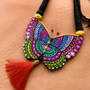 Handcrafted Butterfly Motif Multi-Colour Terracotta Set