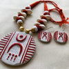 Handcrafted Lokhi Kaudi Shells Terracotta Necklace Set