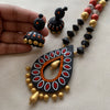 Noir Gulnaar Handcrafted Terracotta Necklace & Jhumka Set