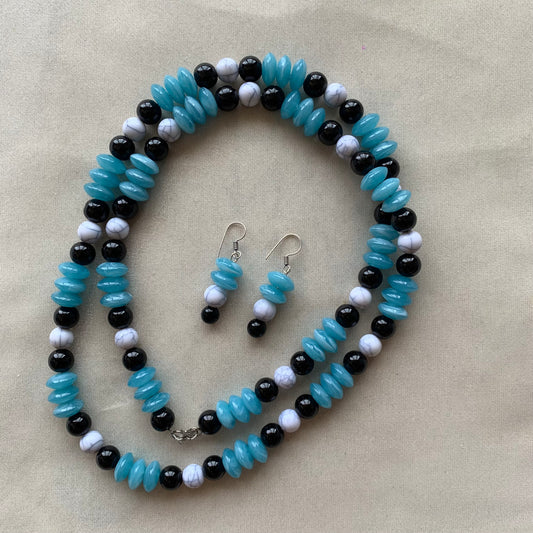 Ocean Breeze Beaded Necklace & Earrings Set
