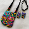 Handcrafted Owl Motif Multi-Colour Terracotta Set