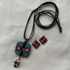 Midnight Bloom Handcrafted Terracotta Necklace Set