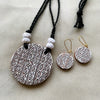 Minimalist Earthy Brown Geometric Terracotta Set