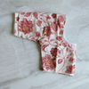 Cotton Floral Print U-Neck Pink Blouse